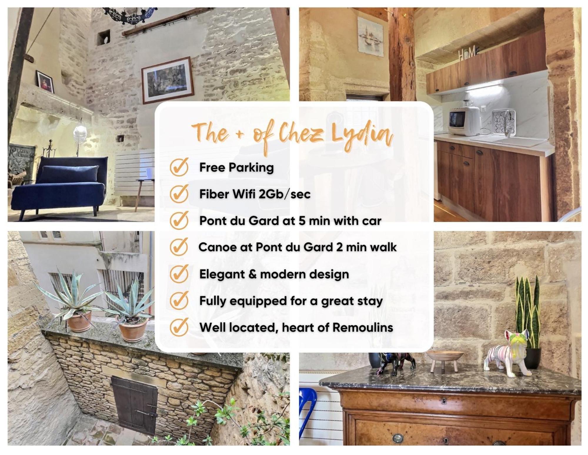 Chez Lydia - Loft Cosy, Depart Canoe A Pied, Proche Pont-Du-Gard Et Uzes Remoulins Exterior photo